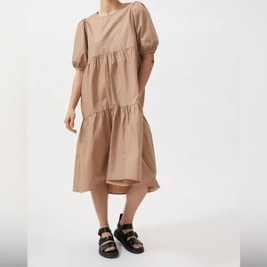 MINKPINK Judy Puff Sleeve Midi Dress Sz S